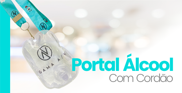 Porta Álcool Gel Personalizado - Espaço do Crachá