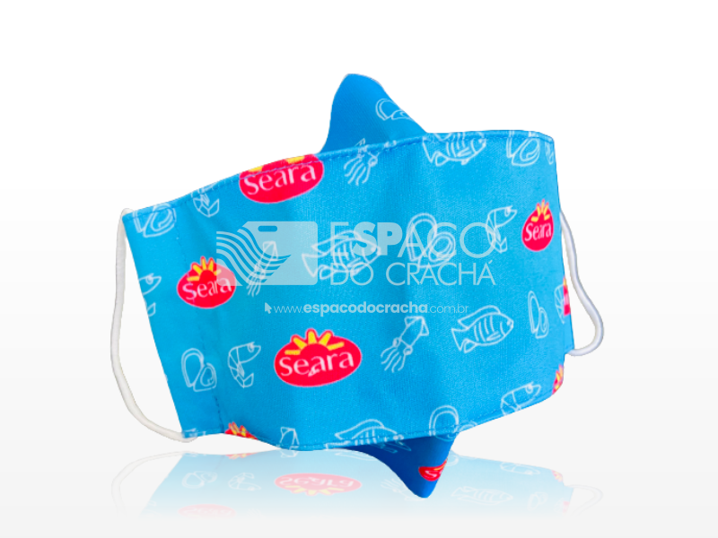 Máscara Personalizada SP | Impressão Digital, Poliéster, 3 Camadas | Espaço do Crachá