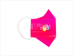 Máscara Personalizada SP | Impressão Digital, Poliéster, 3 Camadas | Exemplo Espaço do Crachá | Imagem 2